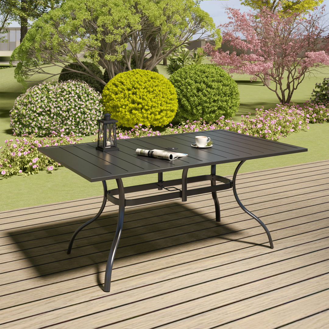 Naruram Rectangular 63'' L x 38'' W Outdoor Dining Table
